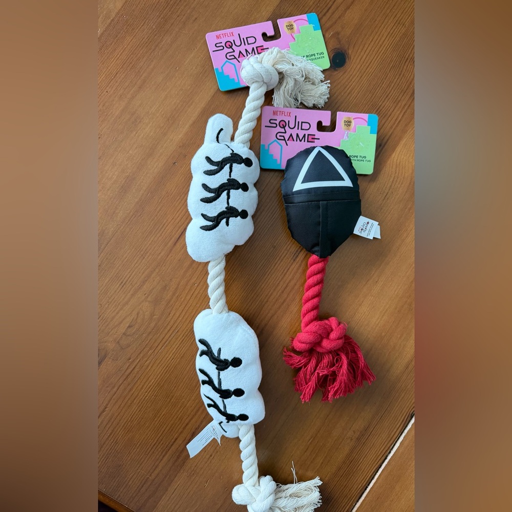 SQUID GAMES DOG TOYS, NWT